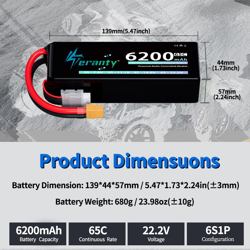 TERANTY 6S 6200mAh 리튬폴리머 배터리 2 - Drone Racing Battery 리뷰 및 가격