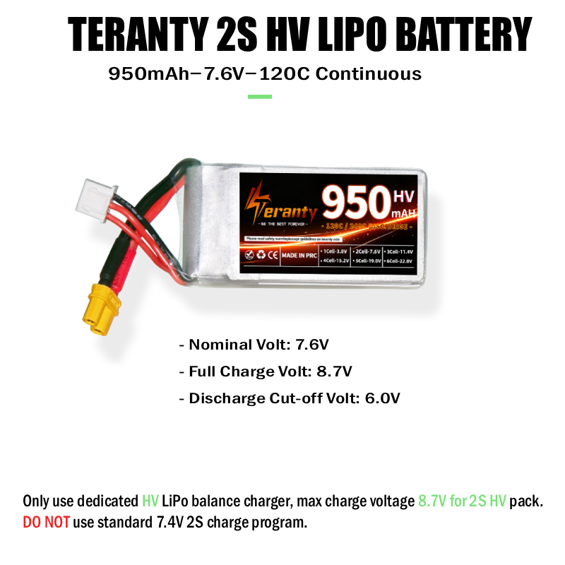 테란티 2S HV 7.6V 950mAh 120C 리포  - Drone Racing Charger 리뷰 및 가격